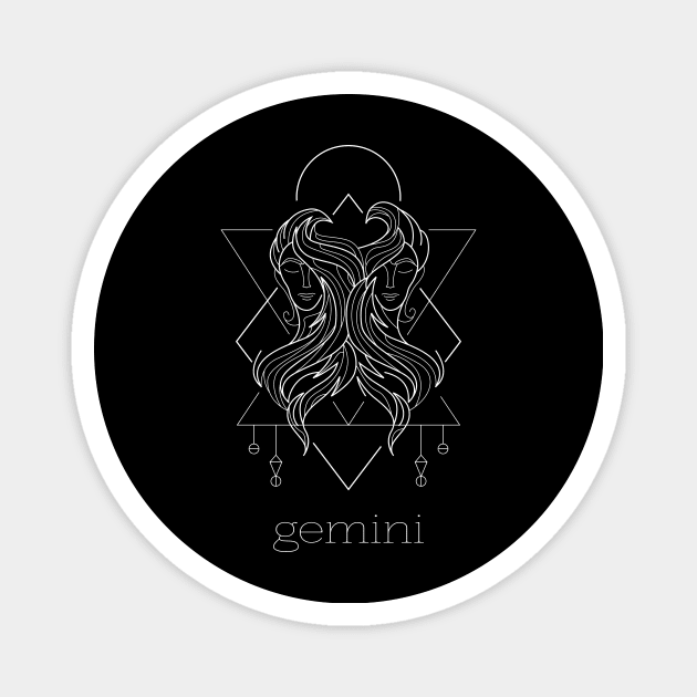 Gemini Zodiac Sign Magnet by simplecreatives